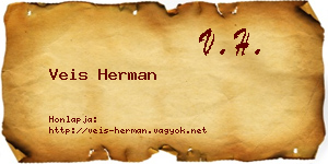 Veis Herman névjegykártya